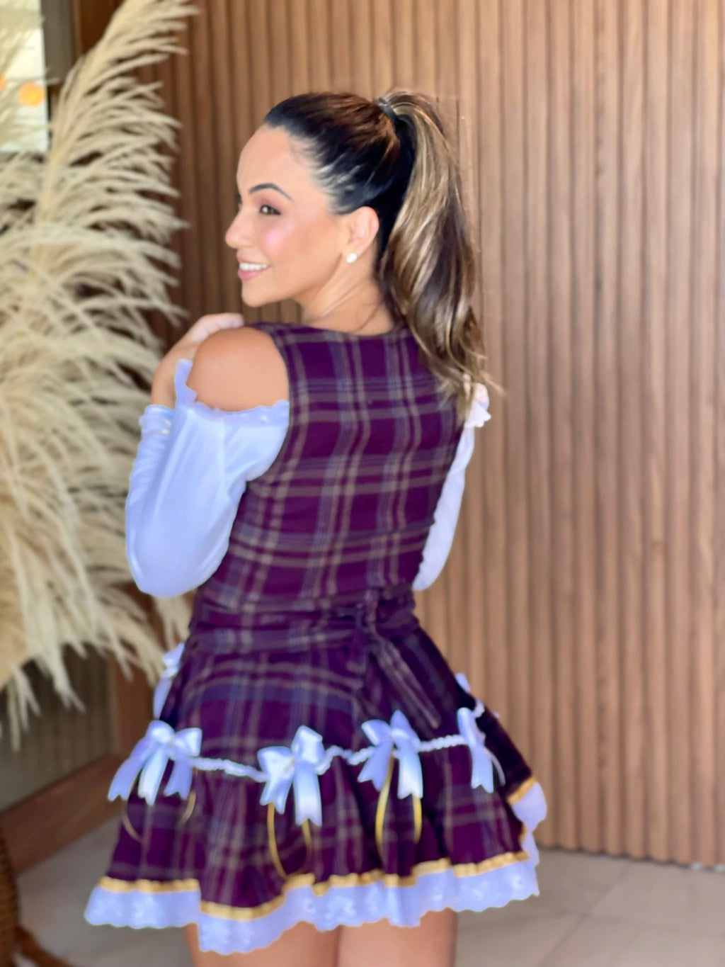 Vestido junino com colete - Violeta