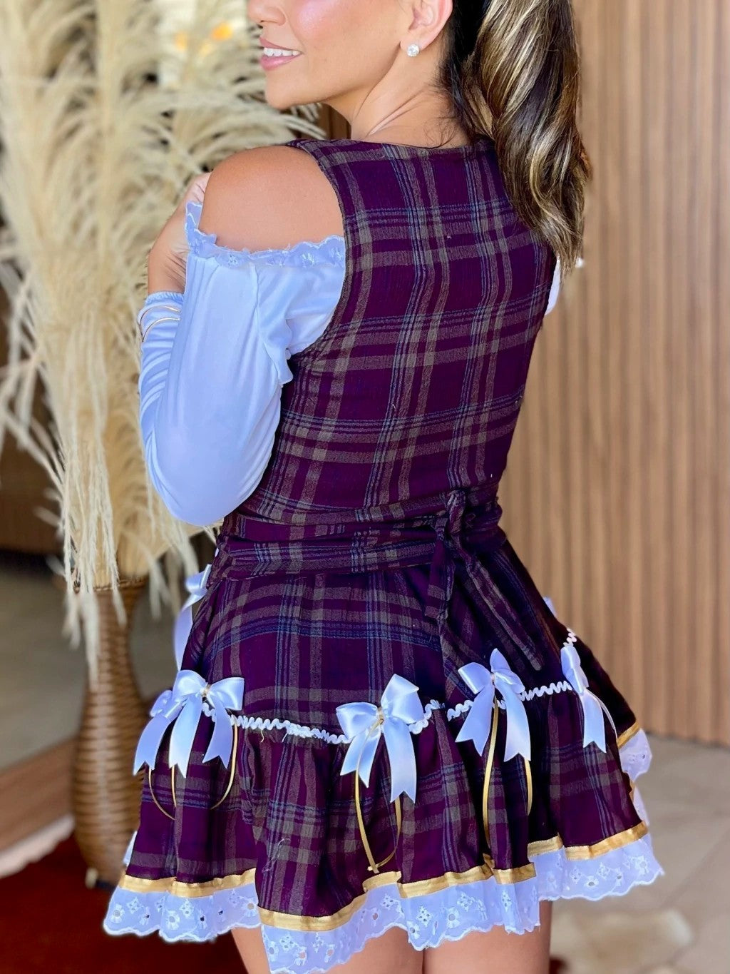 Vestido junino com colete - Violeta