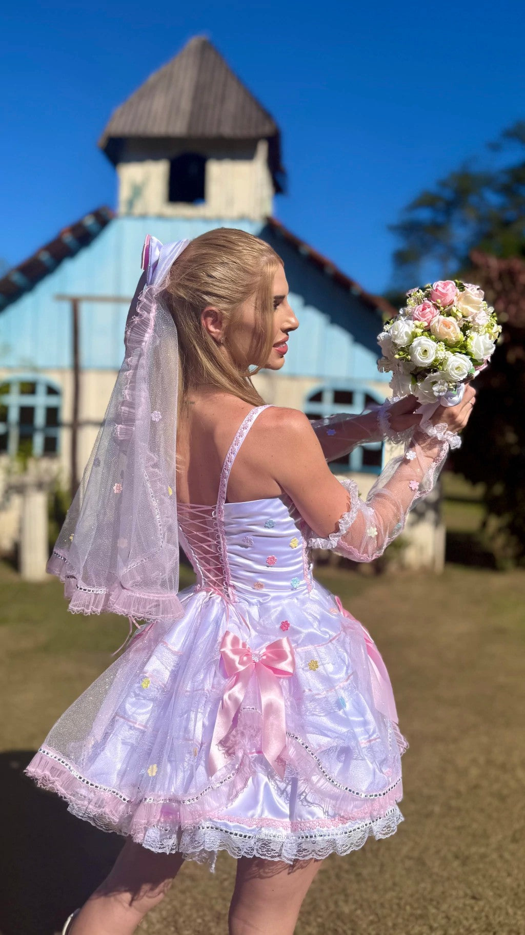 Vestido junino Noivinha - Joana