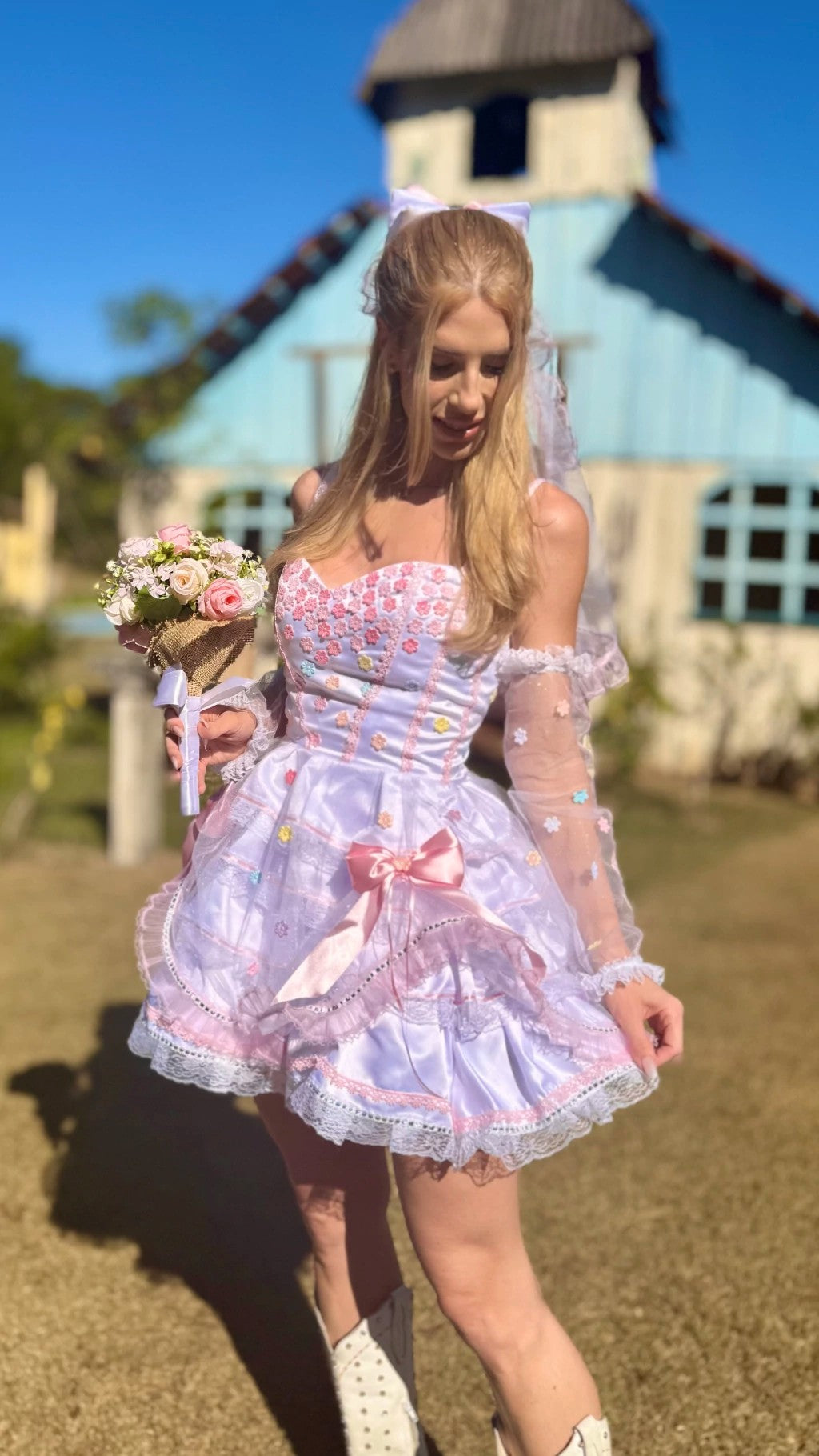 Vestido junino Noivinha - Joana