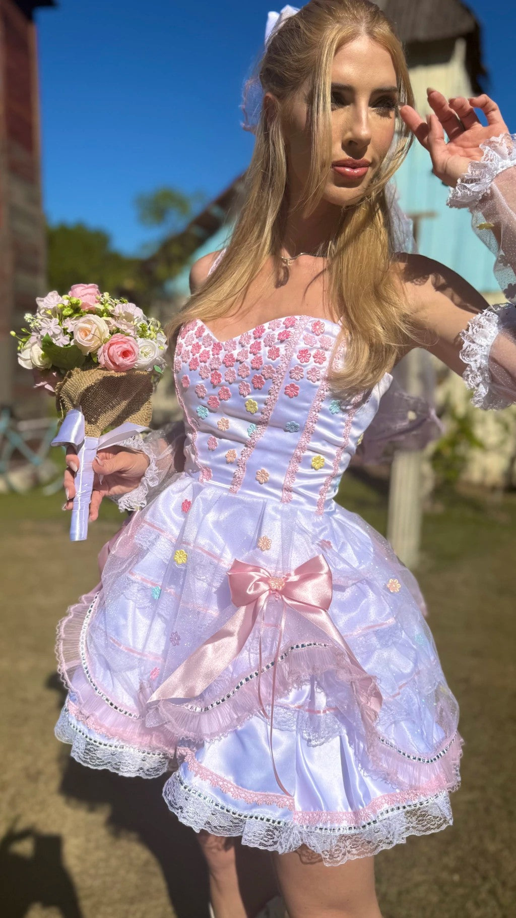 Vestido junino Noivinha - Joana